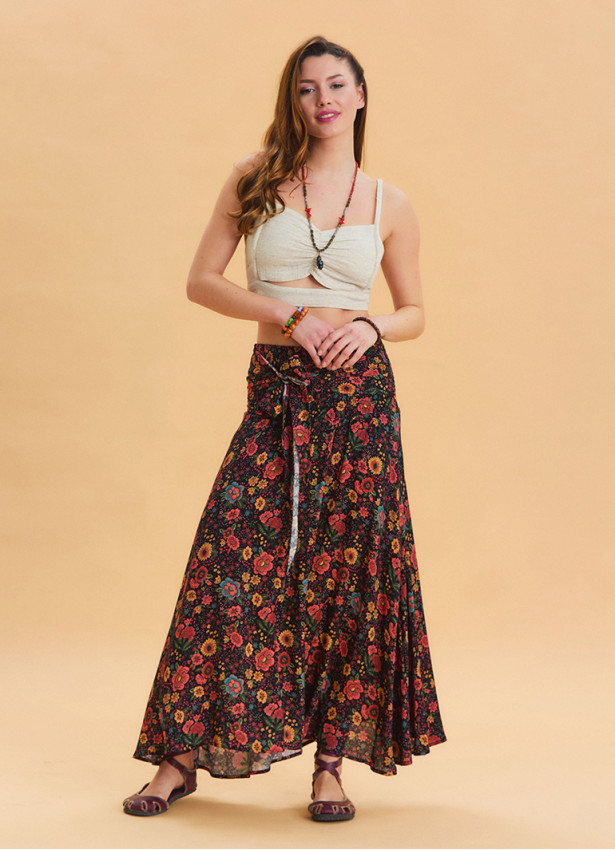 Gipe Waist Tied Floral Authentic Skirt 4500